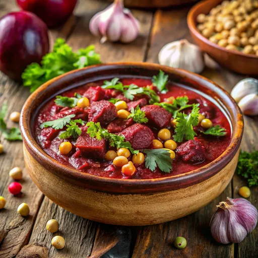 मसालेदार चुकंदर और चने का करी